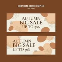 Set of abstract autumn backgrounds for social media stories or web banner. Use for event invitation, discount voucher, advertising. vector