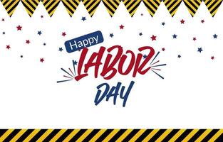 Happy labor day background template vector