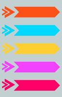 Set of colorful list icon vector