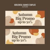 Set of abstract autumn backgrounds for social media stories or web banner. Use for event invitation, discount voucher, advertising. vector