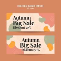 Set of abstract autumn backgrounds for social media stories or web banner. Use for event invitation, discount voucher, advertising. vector