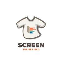 T-shirt screen printing vector logo illustration