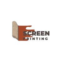 Screen printing vector logo illustration