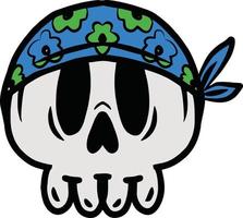 skull cartoon illustration vector