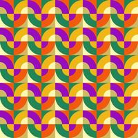 Simple geometric vintage seamless pattern design with swatches options color palette and pattern vector