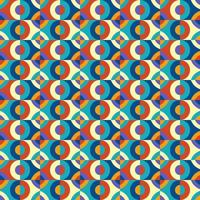 Simple geometric vintage seamless pattern design with swatches options color palette and pattern vector