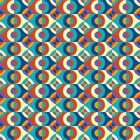 Simple geometric vintage seamless pattern design with swatches options color palette and pattern vector