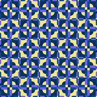 Simple geometric vintage seamless pattern design with swatches options color palette and pattern vector
