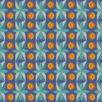 Simple geometric vintage seamless pattern design with swatches options color palette and pattern vector