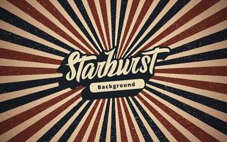 Retro starburst background with retro texture and text word starburst as an example vector