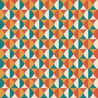 Simple geometric vintage seamless pattern design with swatches options color palette and pattern vector