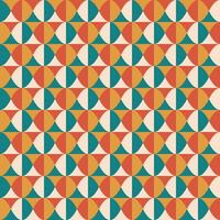 Simple geometric vintage seamless pattern design with swatches options color palette and pattern vector