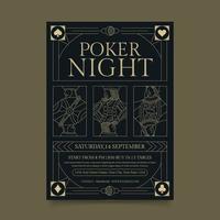 Poker Night Flyer Template vector