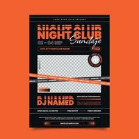 Night Club Flyer Template vector