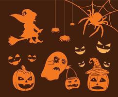 halloween character silhouette vector design