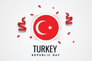 celebración del día de la república de turquía vector