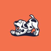 Adorable Lazy Dog Cartoon Character vector