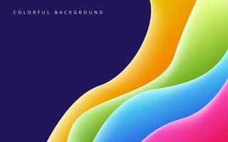 abstract pink, blue, green, yellow and purple light overlap layers decoration wavy background. eps10 vector