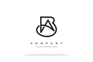 Initial Letter AB Logo or BA Monogram Logo Design Vector Template