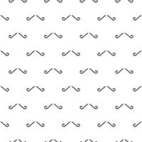 Seamless vector pattern of gentleman mustache, black curly vintage retro gentleman mustaches isolated on white background. Best used for hipster websites, desktop wallpaper, web design