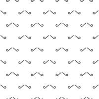 Seamless vector pattern of gentleman mustache, black curly vintage retro gentleman mustaches isolated on white background. Best used for hipster websites, desktop wallpaper, web design