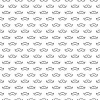 Seamless vector pattern of gentleman mustache, black curly vintage retro gentleman mustaches isolated on white background. Best used for hipster websites, desktop wallpaper, web design