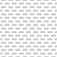 Seamless vector pattern of gentleman mustache, black curly vintage retro gentleman mustaches isolated on white background. Best used for hipster websites, desktop wallpaper, web design