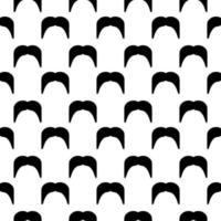 Seamless vector pattern of gentleman mustache, black vintage retro gentleman mustaches isolated on white background. Best used for hipster websites, desktop wallpaper, web design