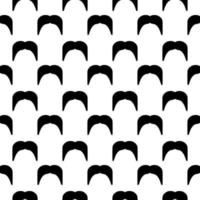 Seamless vector pattern of gentleman mustache, black vintage retro gentleman mustaches isolated on white background. Best used for hipster websites, desktop wallpaper, web design