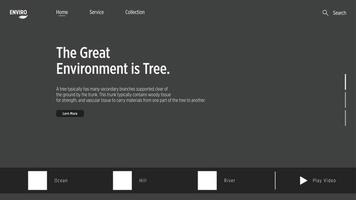 Environment home page UI design vector