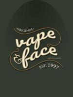 logotipo de vape vintage vector