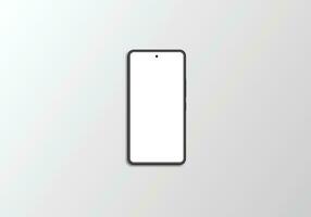 Vector smartphone with blank screen