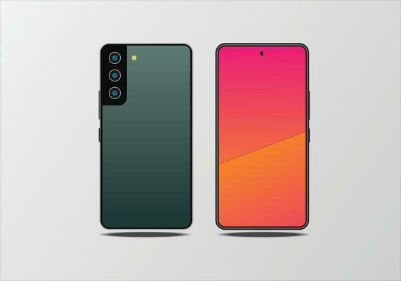 Vector smartphone with green color variant