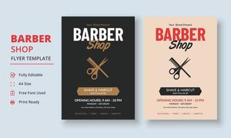 Barber Shop Flyer Template, Salon Flyer Template, Beauty Salon Flyer and poster leaflet template design vector