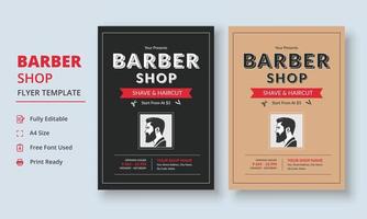 Barber Shop Flyer Template, Salon Flyer Template, Beauty Salon Flyer and poster leaflet template design vector