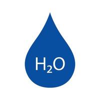 Drop Water  molecule H2O. Vector  illustration