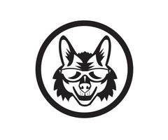 Coyote Sunglasses Circle Retro vector