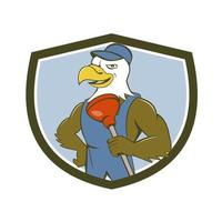 Bald Eagle Plumber Plunger Crest Cartoon vector