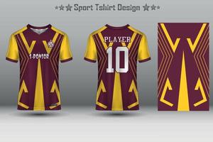 Soccer jersey mockup football jersey design sublimation sport t shirt design collection for racing, cycling, gaming, motocross vector