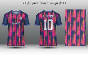 Football jersey mockup, soccer jersey mockup, cycling jersey mockup and sport jersey mockup with abstract geometric pattern Free Vector