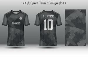 Football jersey mockup, soccer jersey mockup, cycling jersey mockup and sport jersey mockup with abstract geometric pattern Free Vector