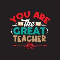 Teacher  T- shirt design vector