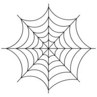 Spider web. Silhouette. Sketch. A sticky victim trap. Hunter's ambush. Halloween symbol. Thin thread. Intricate network.Vector illustration. Outline on an isolated white background. All Saints' Day vector