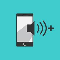 Volume up Mobile phone icon vector in modern flat style