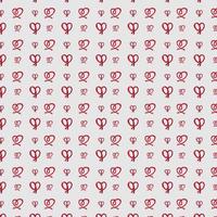 Seamless red heart pattern background vector on light grey background