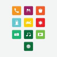 Various of mobile phone icon vector design applications