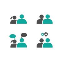 People or user web icon vector set image illustration