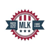 Martin Luther King day emblem. Vector label for MLK Day
