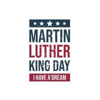 emblema del día de martin luther king. etiqueta de vector para el día de mlk