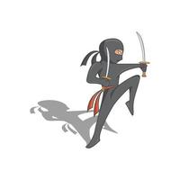 ninja samurai dibujos animados ninja para cosas divertidas vector